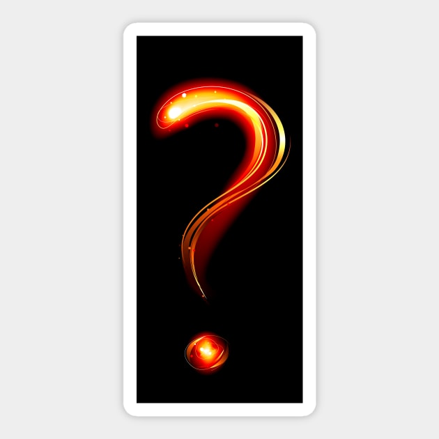 Fiery question mark Sticker by Blackmoon9